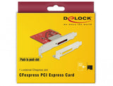 DeLOCK 91748 kortlæser PCI Express Intern Metallic, Rød
