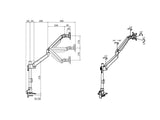 Multibrackets 4271 skærmbeslag og -stativer 81,3 cm (32") Skrivebord Sort