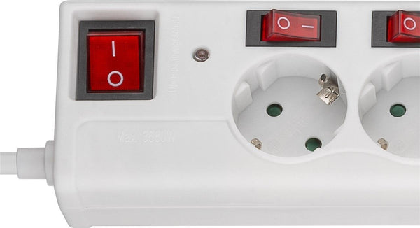 Goobay 72568 overspændingsbeskytter Hvid 6 AC stikkontakt(er) 230 V 1,5 m
