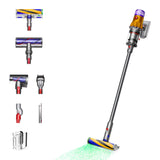Dyson V12 Detect Slim Absolute 2-i-1 stangstøvsuger Batteri Dry Poseløs 0,35 L 545 W Nikkel, Gul
