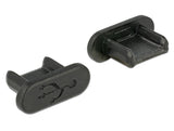 DeLOCK 64007 dækning af sokkel USB Micro-B Sort 10 stk