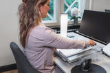 BakkerElkhuizen FlexDesk 640 ComfortRead dokumentholder Ethylen-vinylacetat (EVA) skum, Plast, Stål Lys grå, Transparent
