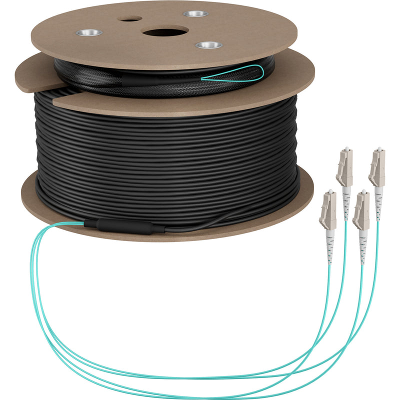EFB Elektronik O8303S60OM3 InfiniBand og fiberoptisk kabel 60 m 4x LC U-DQ(ZN) BH Turkisfarve, Beige, Sort
