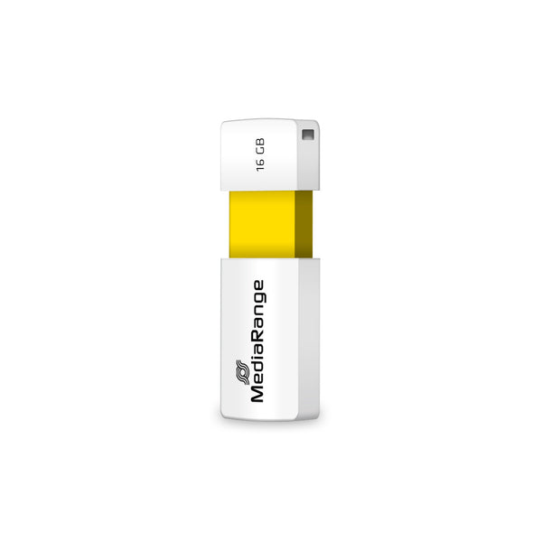 MediaRange MR972 USB-nøgle 16 GB USB Type-A 2.0 Hvid, Gul