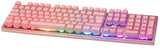 Deltaco Gaming PK75 RGB-tastatur, 105 taster, tysk layout, membrankontakt, USB