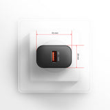 Axagon ACU-QC18 oplader til mobil enhed Mobiltelefon, Strømbank, Smartphone, SmartWatch, Tablet, Universel Sort Vekselstrøm Hurtig opladning Indendørs