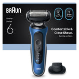 Braun Series 6 62-B1200S Folie shaver Trimmer Blå