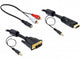 DeLOCK 84455 videokabel adapter 2 m DVI-D HDMI Sort