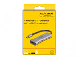 DeLOCK 64238 interface hub USB 3.2 Gen 1 (3.1 Gen 1) Type-C 5000 Mbit/s Grå