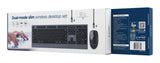 Gembird KBS-WPS-02 tastatur Mus inkluderet Hjemme/kontor RF trådløs + Bluetooth QWERTY US International Sort