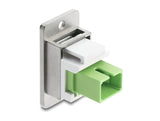 DeLOCK 91103 fiber adapter SC/SC 1 stk Hvid, Sølv, Lime