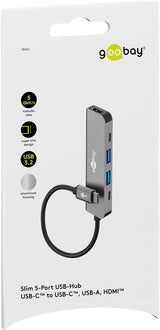 Goobay 78967 interface hub USB Type-C 5000 Mbit/s Grå