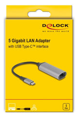 DeLOCK 81570 kabel kønsskifter USB Type-C RJ-45 Anthracit