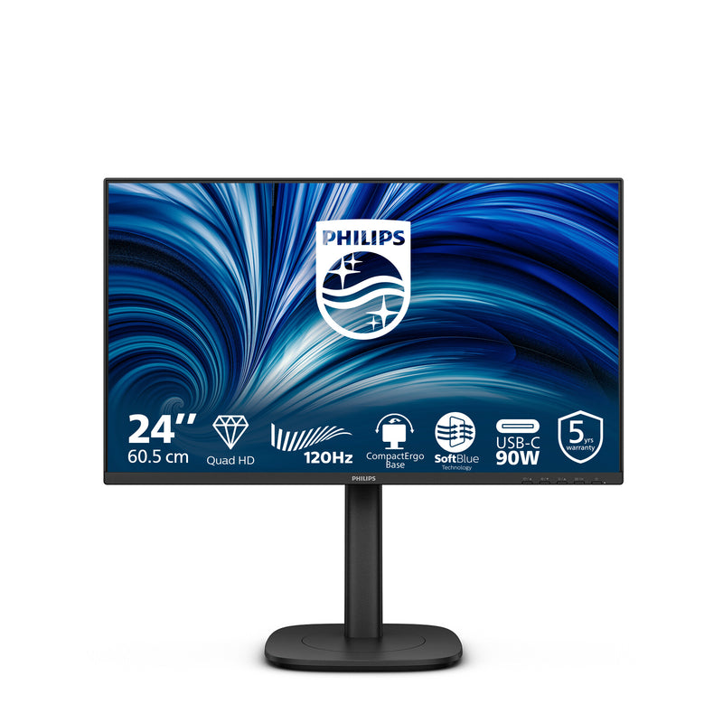 Philips 24B2U3601 computerskærm 60,5 cm (23.8") 2560 x 1440 pixel Quad HD LCD Sort