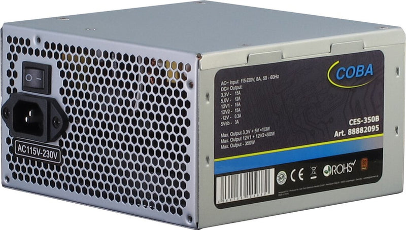 Inter-Tech Coba CES-350B enhed til strømforsyning 350 W 20+4 pin ATX ATX Sølv