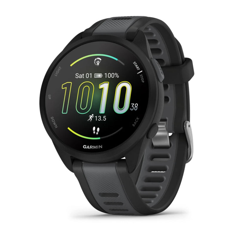 Garmin Forerunner 165 3,05 cm (1.2") AMOLED 43 mm Digital 390 x 390 pixel Berøringsskærm Sort GPS (satellit)
