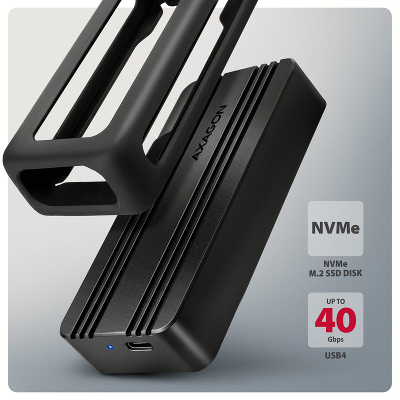 Axagon EEM2-40G drevkabinet SSD kabinet Sort M.2