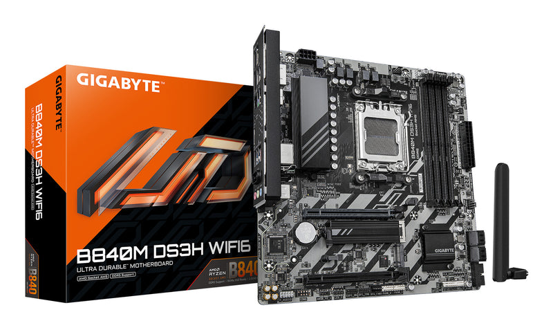 GIGABYTE B840M DS3H WIFI6 AMD B840 Sokkel AM5 micro ATX