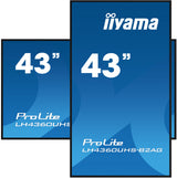 iiyama LH4360UHS-B2AG skilte display Digital A-tavle 108 cm (42.5") LED Wi-Fi 500 cd/m² 4K Ultra HD Sort Indbygget processer Android 11 24/7