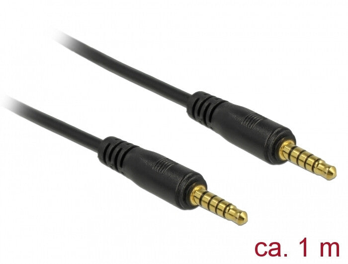 DeLOCK 85696 lydkabel 1 m 3.5mm Sort