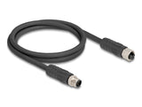 DeLOCK 80519 sensor- & aktuatorkabel 1 m RST M12 Sort