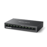Mercusys MS110P netværksswitch Administreret Fast Ethernet (10/100) Strøm over Ethernet (PoE) Sort