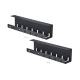 StarTech.com S2MB-DESK-CABLE-TRAY kabelorganisator Skrivebord Kabelbakke Sort 2 stk