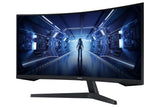 Samsung G55T computerskærm 86,4 cm (34") 3440 x 1440 pixel UltraWide Quad HD LED Sort