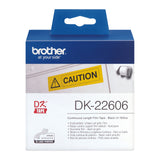 Brother DK-22606 etiketbånd Sort på gul