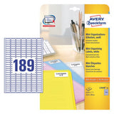 Avery L7658-25 print etiket Hvid Selvklæbende printeretiket