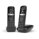 Gigaset AS690 Duo Analog/DECT-telefon Nummervisning Sort