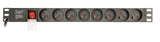 Gembird EG-PDU-014-F strømforsyningsenhed (PDU) 8 AC stikkontakt(er) 1U Sort