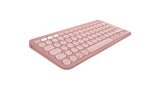 Logitech 920-012205 tastatur Mus inkluderet Universel RF trådløs + Bluetooth QWERTZ Tysk Lyserød