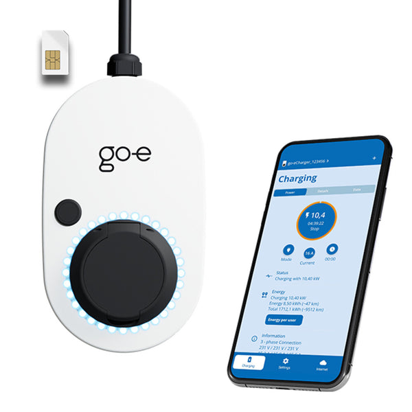 go-e Gemini 2.0 Sort, Hvid Væg 3