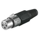 Goobay 11755 kabelsamler XLR (3-pin) Sort, Metallic