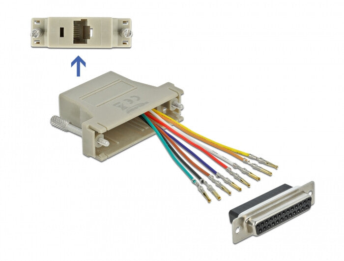 DeLOCK 65600 kabel kønsskifter D-Sub RJ45 Grå
