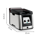 Tefal Clear Duo FR600D Enkelt 0,65 L Enkeltstående 2000 W Frituregryde Sort, Rustfrit stål
