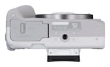 Canon EOS R50, White + RF-S 18-45mm F4.5-6.3 IS STM Kit MILC 24,2 MP CMOS 6000 x 4000 pixel Hvid