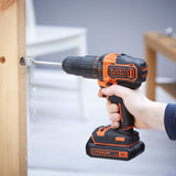 Black & Decker BDCHD18KB-QW bor Nøglefri Sort, Orange