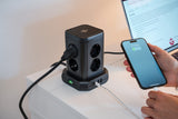 Brennenstuhl 1153560010 stikdåse 2 m 8 AC stikkontakt(er) Indendørs Sort