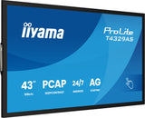 iiyama T4329AS-B1AG computerskærm 108 cm (42.5") 3840 x 2160 pixel 4K Ultra HD LED Berøringsskærm Sort