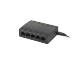 Lanberg DSP1-1005 netværksswitch Ikke administreret Gigabit Ethernet (10/100/1000) Sort, Grå