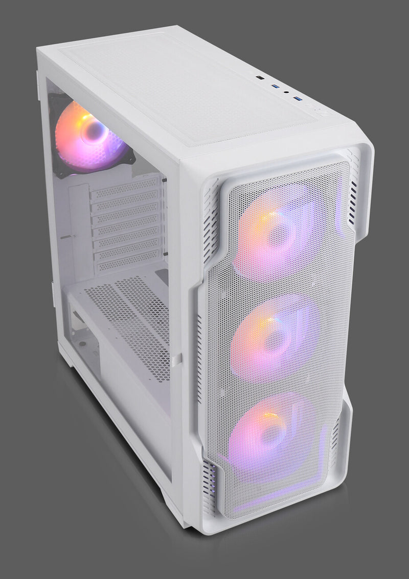 Nanoxia DS-9ARGB-W computeretui Midi Tower Hvid