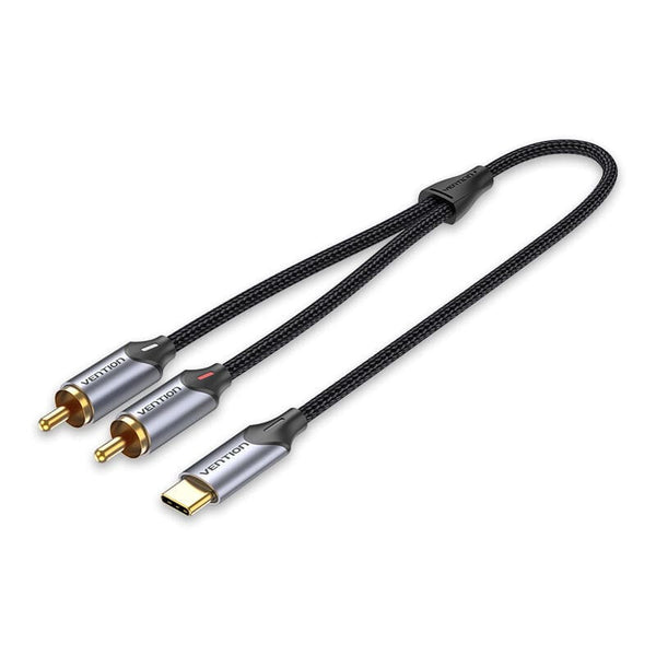 Vention BGUHH lydkabel 2 m 2 x RCA USB Type-C Sort