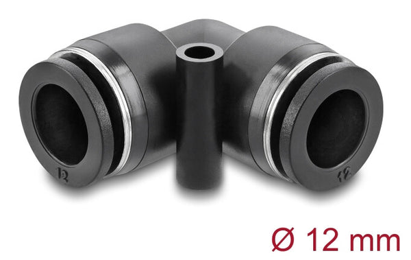 DeLOCK 60748 luftfittings og stik Sort Metal, Plast Indvendigt gevind 1 stk
