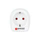 Skross 1.500230-E strømstik adapter Type D (UK) Type C (eurostik) Hvid