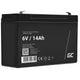 Green Cell AGM34 UPS batteri Blybatterier (VRLA) 6 V 14 At