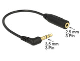 DeLOCK 0.17m 2.5mm/3.5mm lydkabel 0,17 m Sort