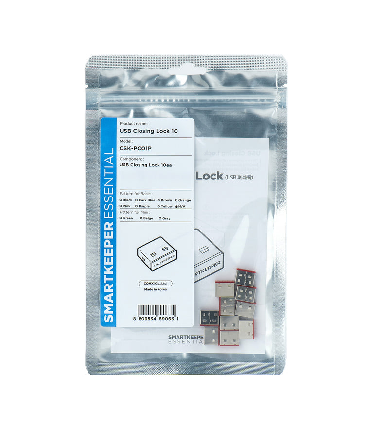 Smartkeeper CSK-PC01P portblokering USB Type-A Rød, Rustfrit stål Plast 10 stk