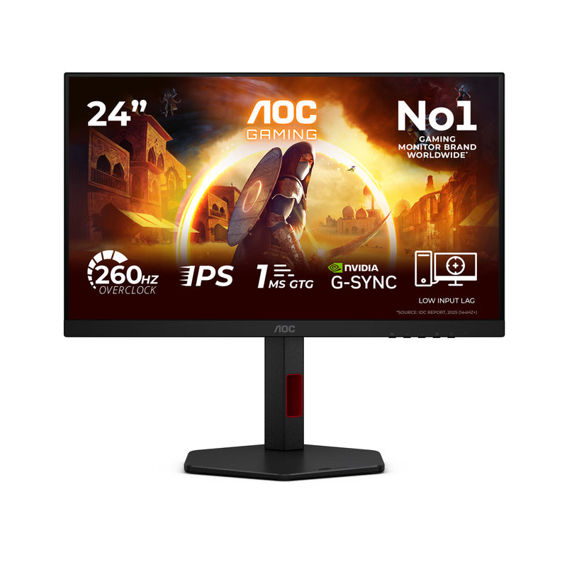 AOC G4 24G4ZR computerskærm 60,5 cm (23.8") 1920 x 1080 pixel Fuld HD LED Sort, Rød